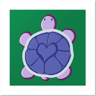 Purple Heart Turtle Posters and Art